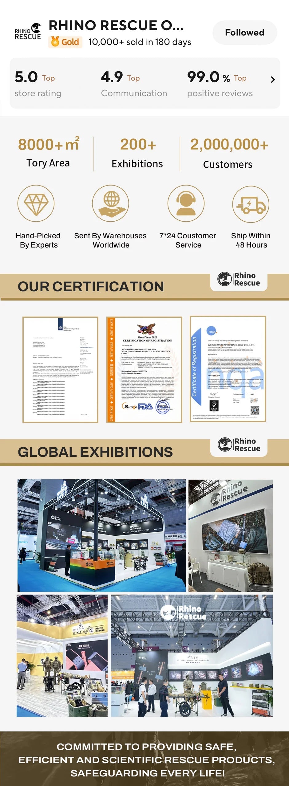 Small First Aid Kit RHINO RESCUE Ultralight Waterproof Medical Kit for Hiking Camping Backpacking Cycling Travel Vehicles 105PC