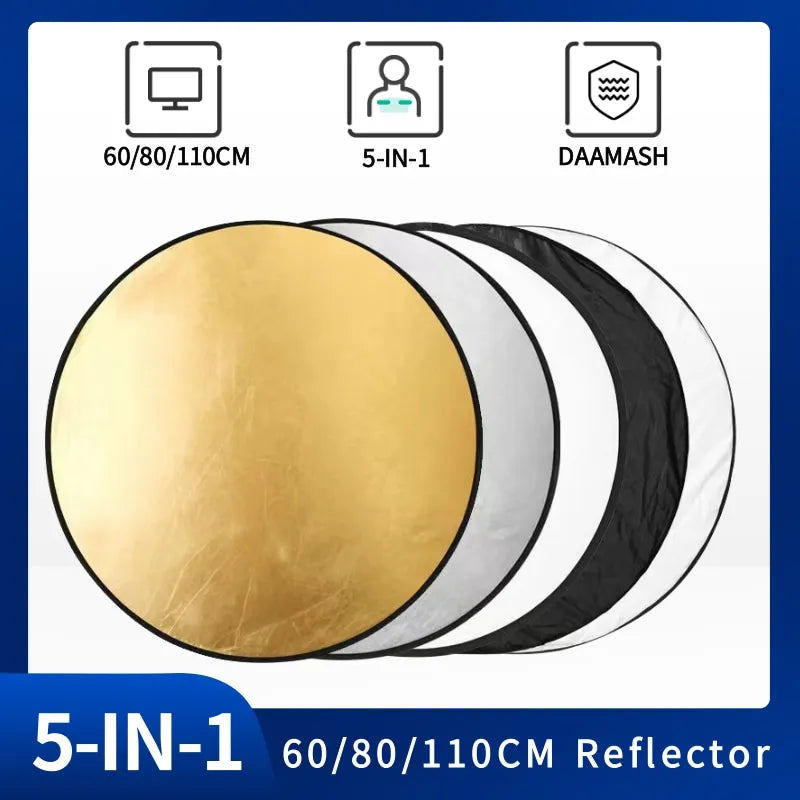 Five-in-One Collapsible Photography Reflector