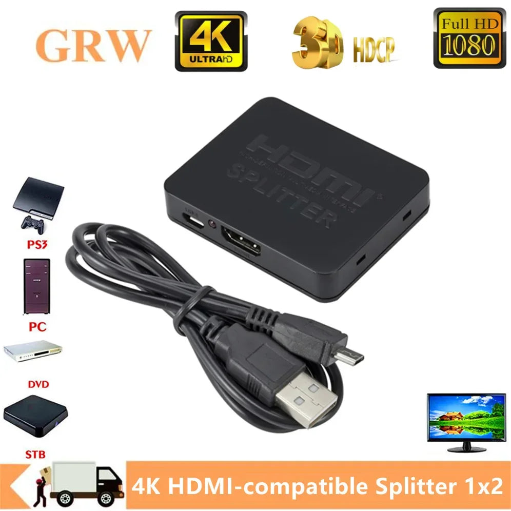 HDMI-Splitter – 1 Eingang und 2 Ausgänge