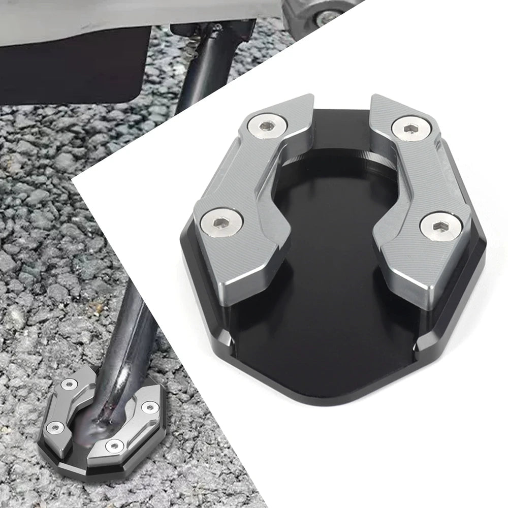 Universal Scooter Motorcycle Bike Kickstand Extender Foot Side Stand Extension Pad Support Plate Anti-skid Enlarged Base