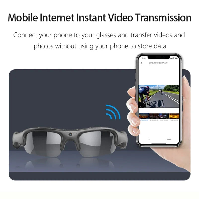HD 1080P Glasses WIFI Camera Outdoor Bicycle Motorcycle Security Protection Sunglasses Video Camera Polarized Lens Sports Cam