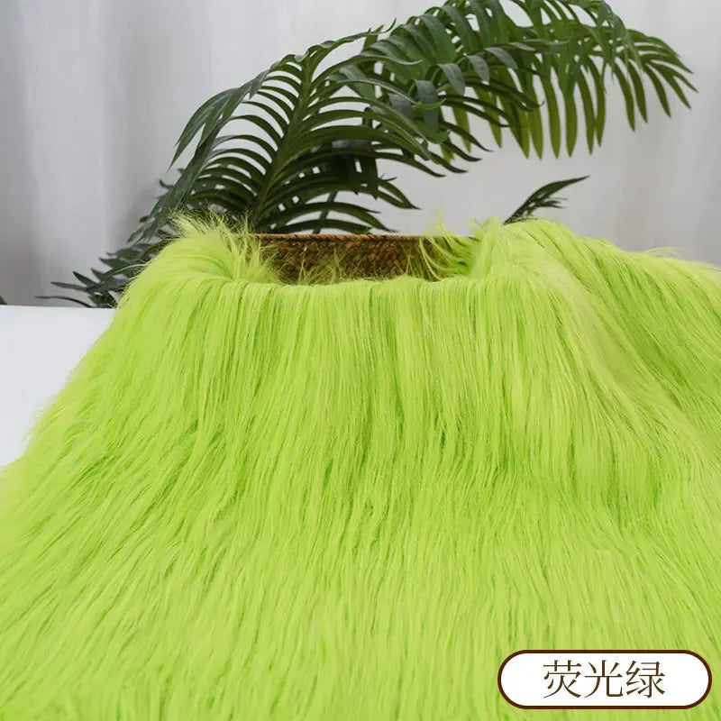 25x45cm Long Hair Faux Fur Fabric For Animal Suit DIY Doll Hair Beard Craft Making Material Patchwork Garment Sewing Accessories
