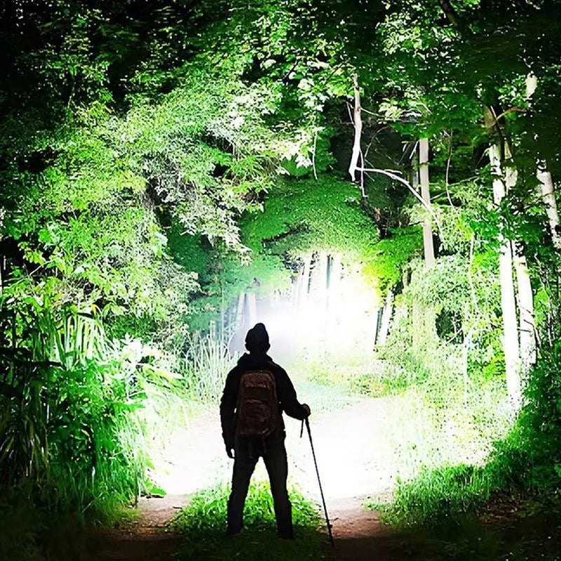 Super Powerful Headlamp High Power Headlights USB Rechargeable Head Lantern Ultra Bright LED Lamp Outdoor Hunting Fishing Lights