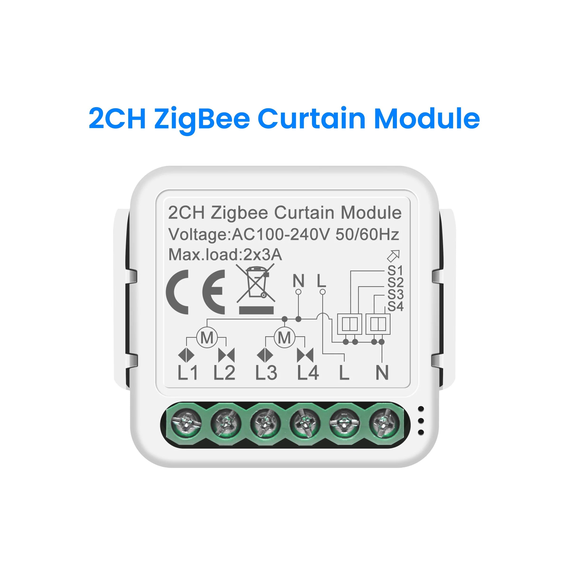 GIRIER Tuya Smart ZigBee/Wi-Fi RF433 Curtain Switch Module for Electric Roller Shutter Blind Motor 1/2CH Works Alexa Hey Google