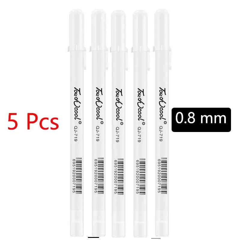 White Drawing Pens and Markers - Nib Options