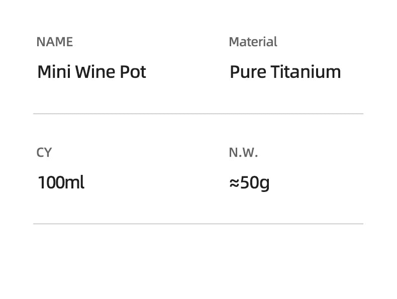 Titanium Pocket Flask 100ml with Funnel