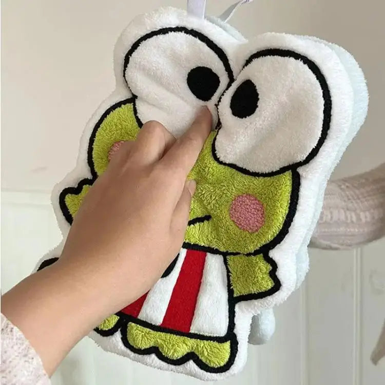 Sanrio Coral Fleece Hand Towel – Hello Kitty, My Melody & Pochacco 🐱