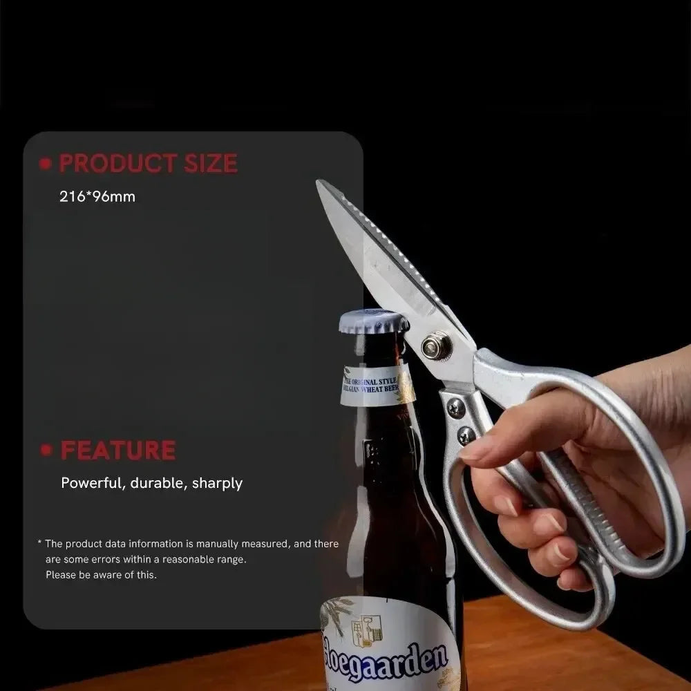 Professional 8.5-inch kitchen scissors with a variety of handle materials to choose from; multi-functional tool food scissors