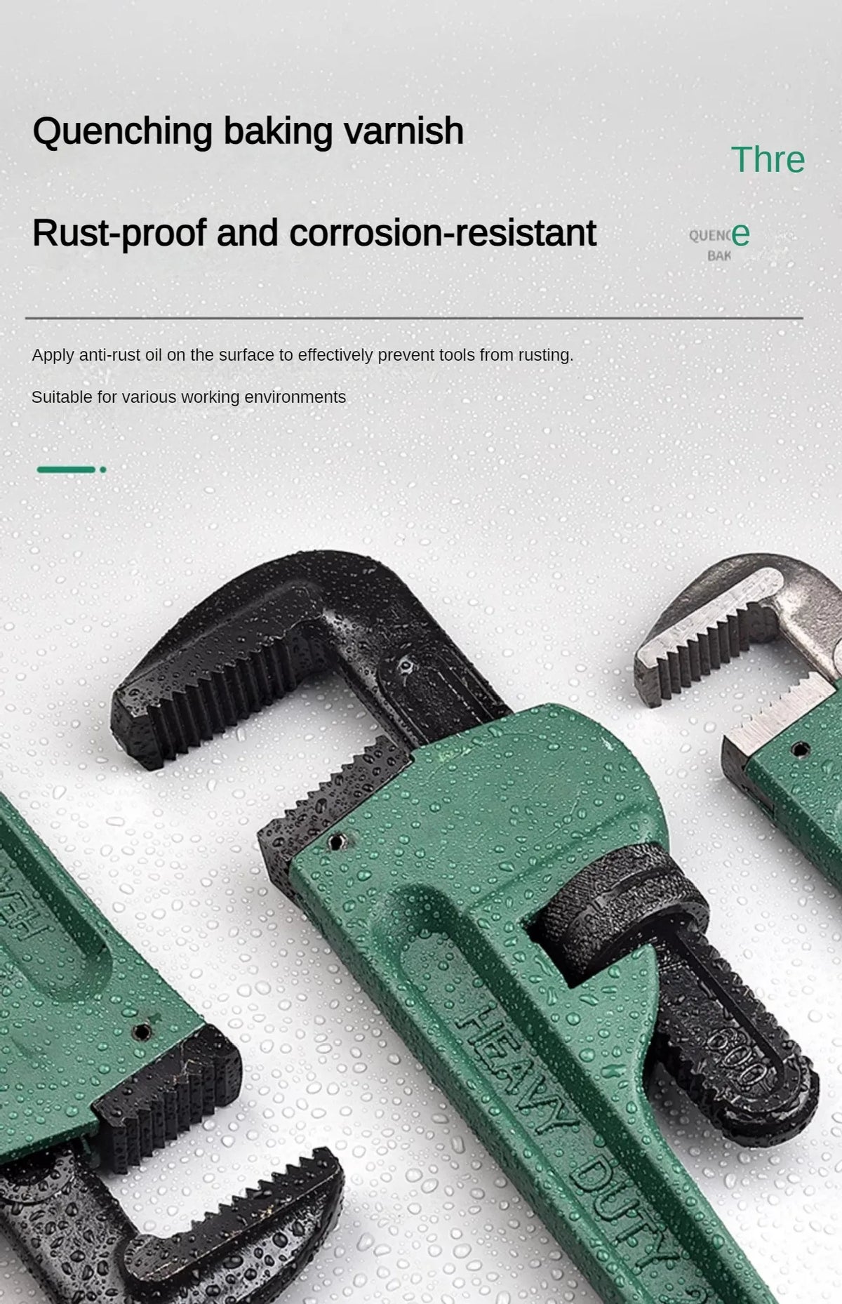 Carbon-Steel Pipe Wrench - Size Options