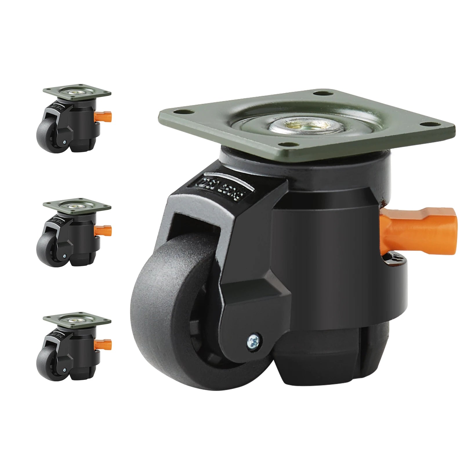 Adjustable Leveling Casters Set of 4 Heavy Duty Swivel Wheels