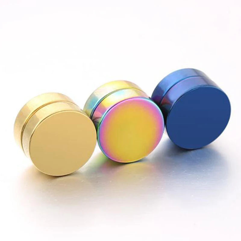 1Pair Fashion Magnetic Clip Ear Stud Non Piercing Earrings Fake Earrings Gift for Men Women Jewelry