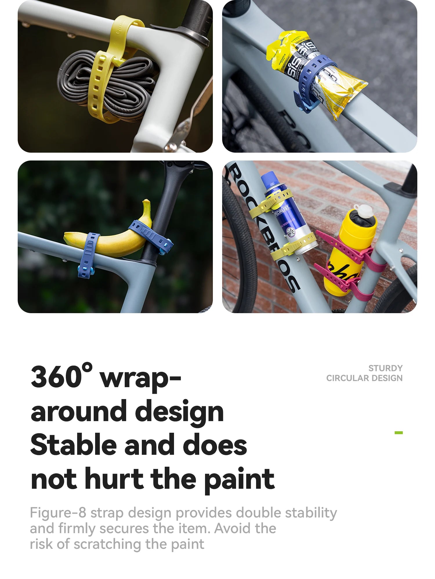 TPU Elastic Outdoor Binding Strap, 460mm Wrap-Around Hold