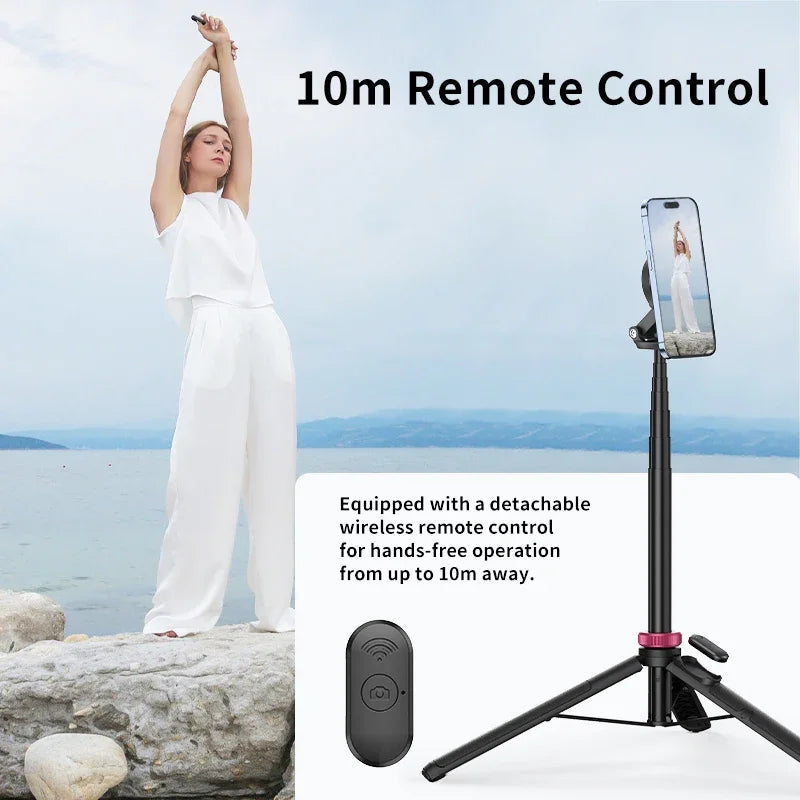 Ulanzi MT-84 1.53M Magsafe Selfie Stick Tripod Stand Bluetooth Remote Phone Extension Tripod for IPhone 16 15 LiveStreaming Vlog