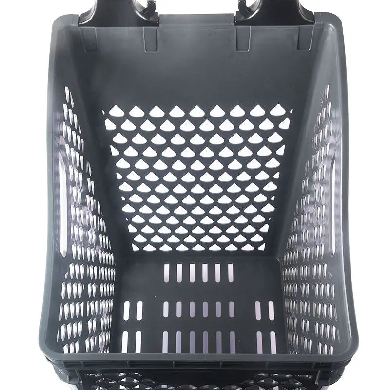 Supermarket shopping trolley high back basket hand pull shopping basket trolley shopping cart