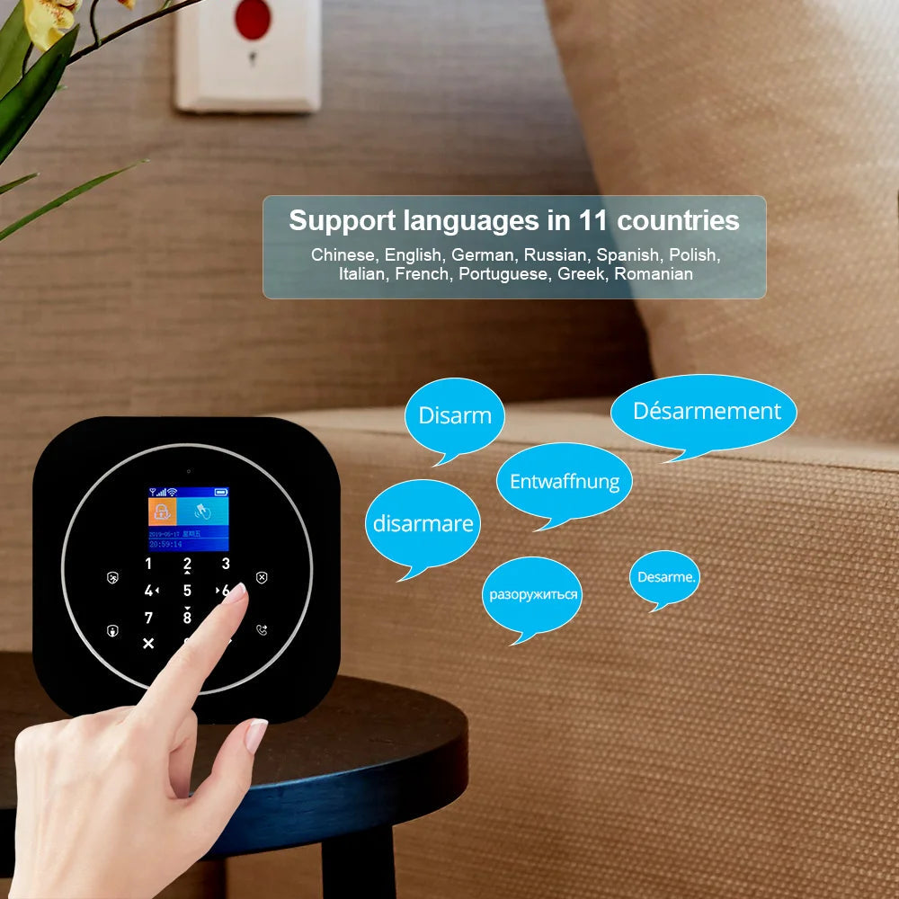 KERUI 2G GSM WIFI Alarm for Home Security Protection Tuya Smart Burglar Alarm System with Motion Detection Door Sensor Alexa