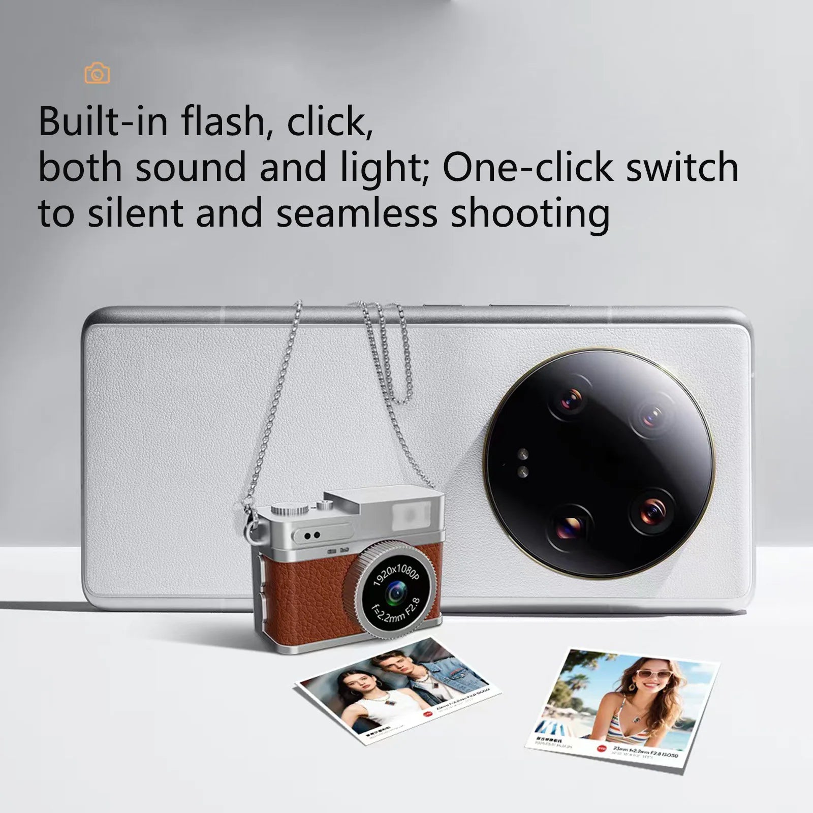 Retro Digital Camera 1080P Video Recorder LED Fill Light 0.96 Inch IPS Screen Portable Mini Digital Camera