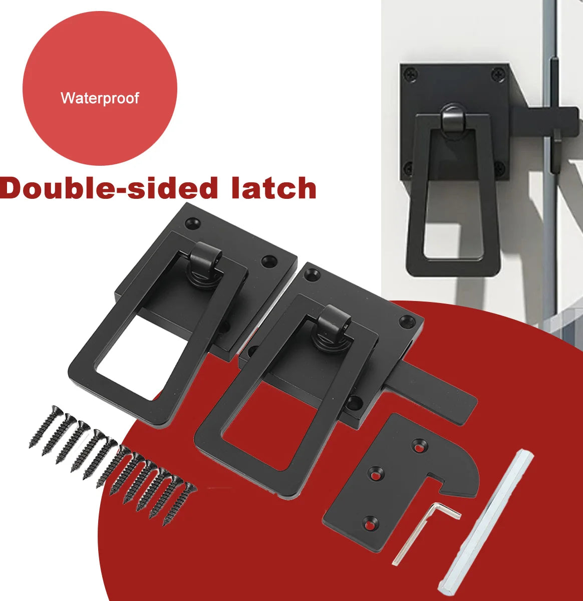 Heavy Duty Gate Latch Double Side Gate Latches Matte Black Fence Latch Garden Door Latch Pool Gate Latch