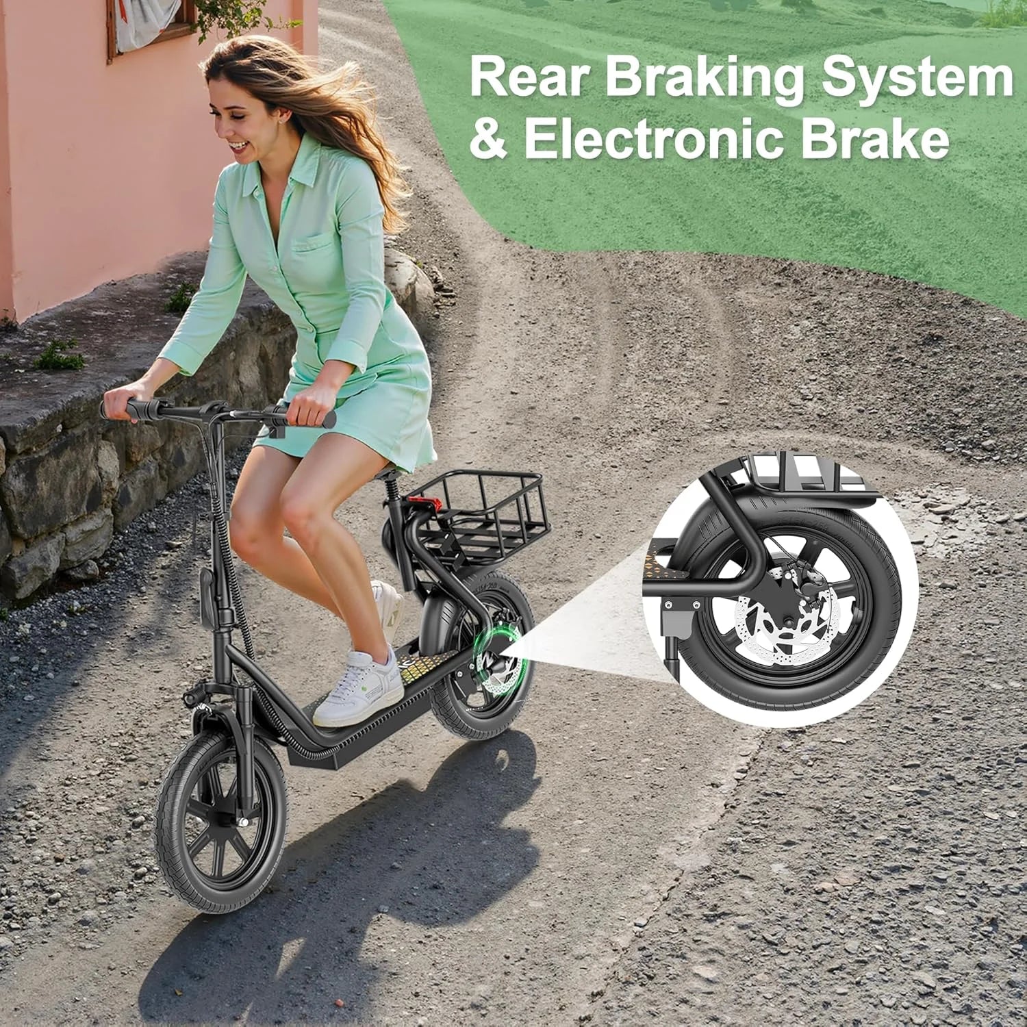 500W Foldable Electric Bike 28-Mile Range 21MPH 14" Tires