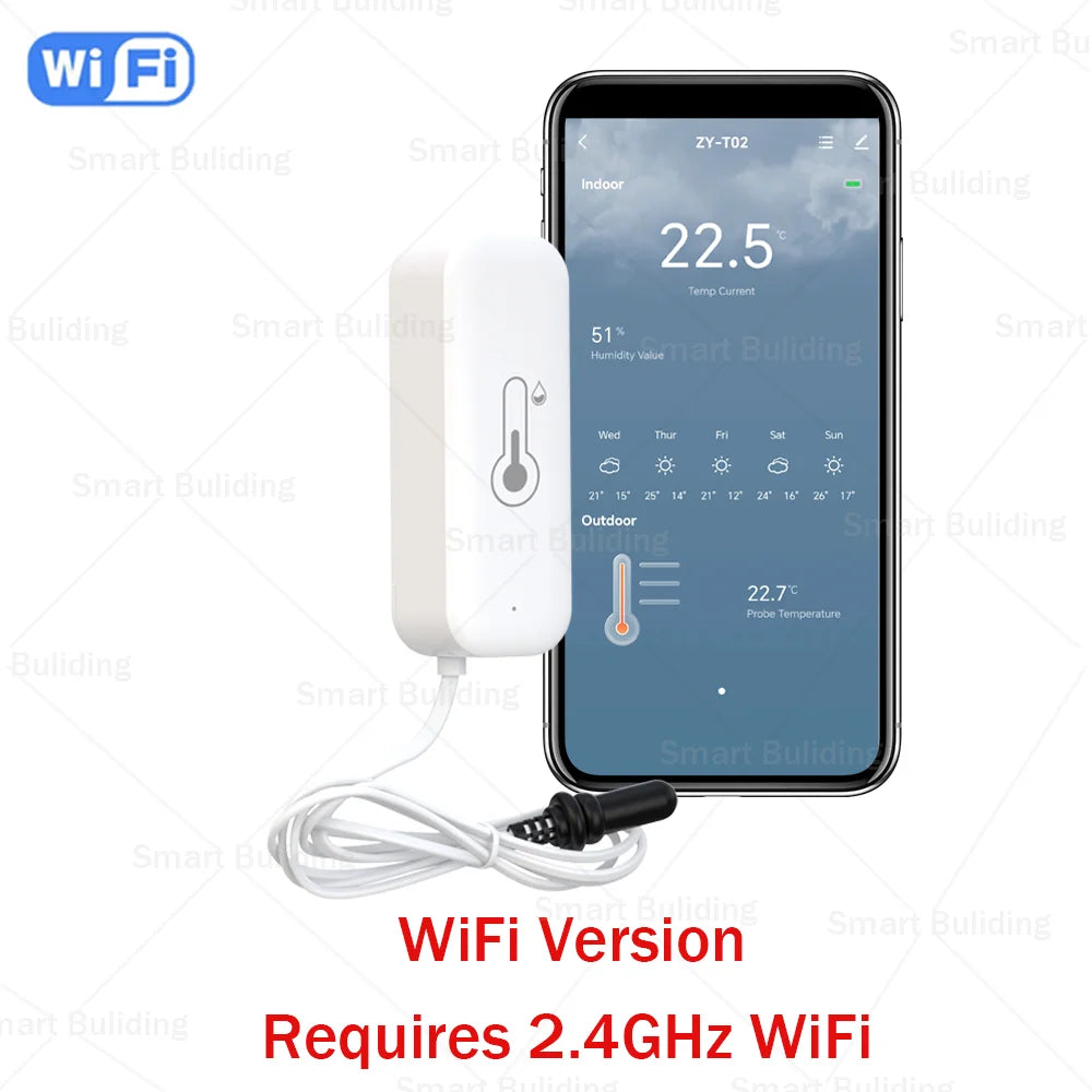 Smart Temperature and Humidity Sensor with Probe