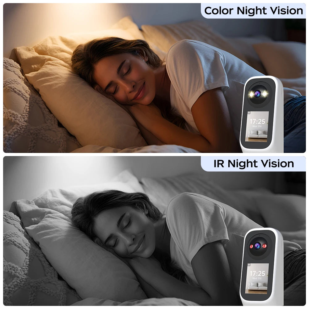 2K 3MP PTZ Baby Monitor with Video Calling and AI Tracking