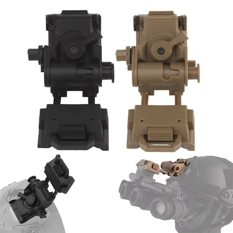 BOOIU Metal/Nylon L4G24 NVG Helmet Mount Holder for PVS15/18 GPNVG18 Goggle Night Vision Stent Outdoor Tactical Helmet Bracket