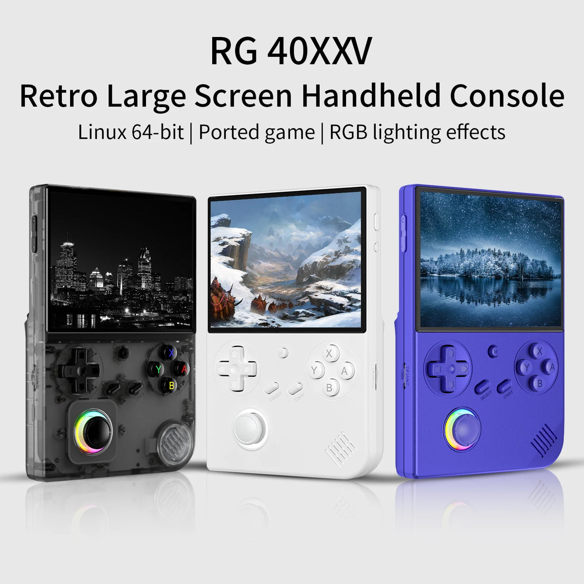 Anbernic RG40XXV retro handheld herní konzole 4'' IPS obrazovka Linux RGB joystick video přehrávač podporuje 5G WIFI streaming HD výstup
