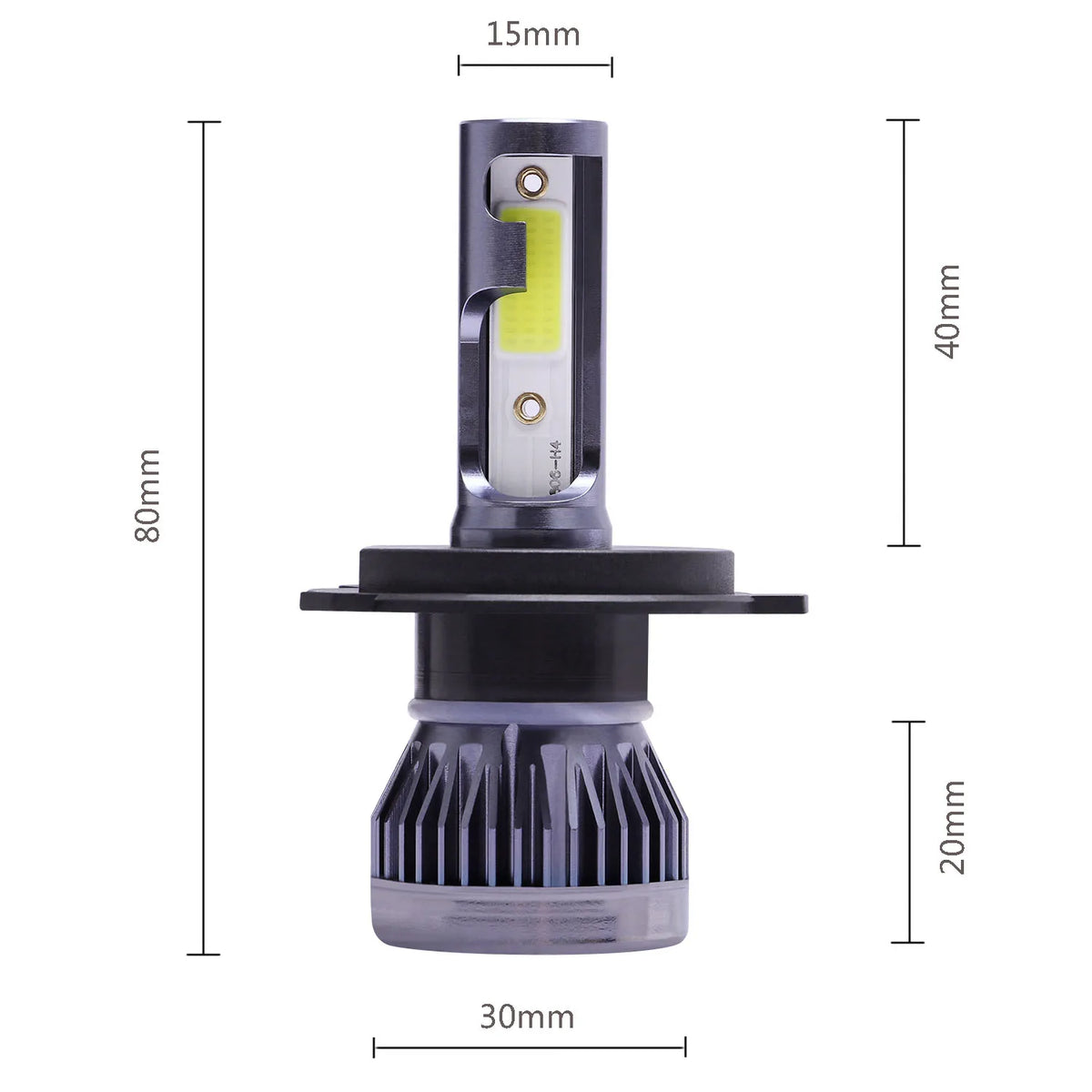 2 pezzi LED H4 H7 per fari auto H1 LED H8 H11 9005 HB3 9006 HB4 9004 HB1 H3 HB5 H13 luci LED 20000LM lampada turbo, 12V