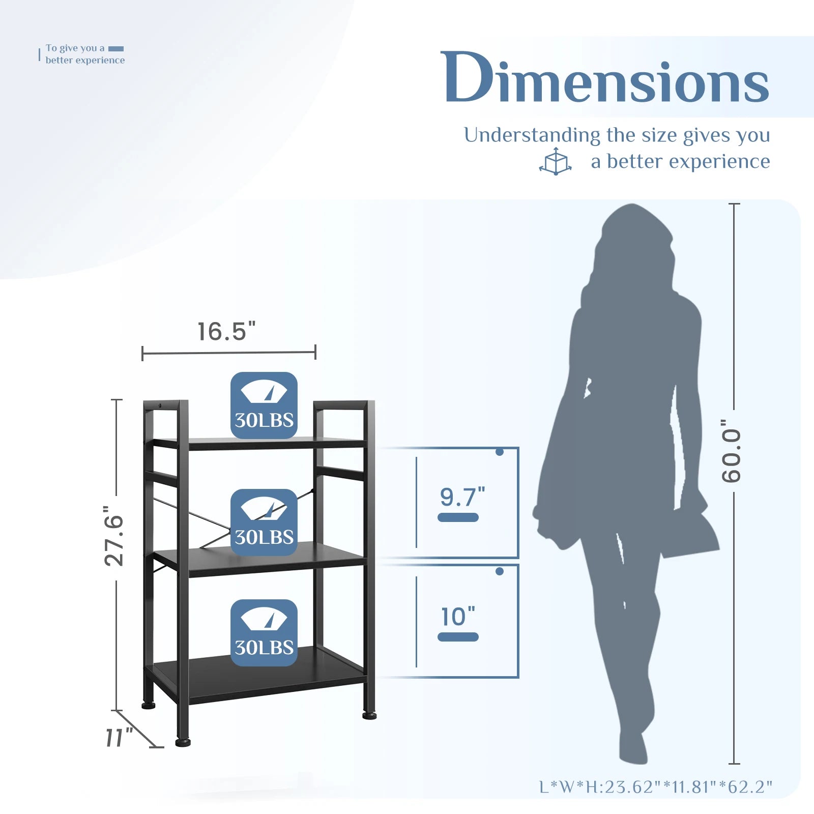 5 Tier Wooden Bookshelf with Metal Frame Tall Storage Display Shelf