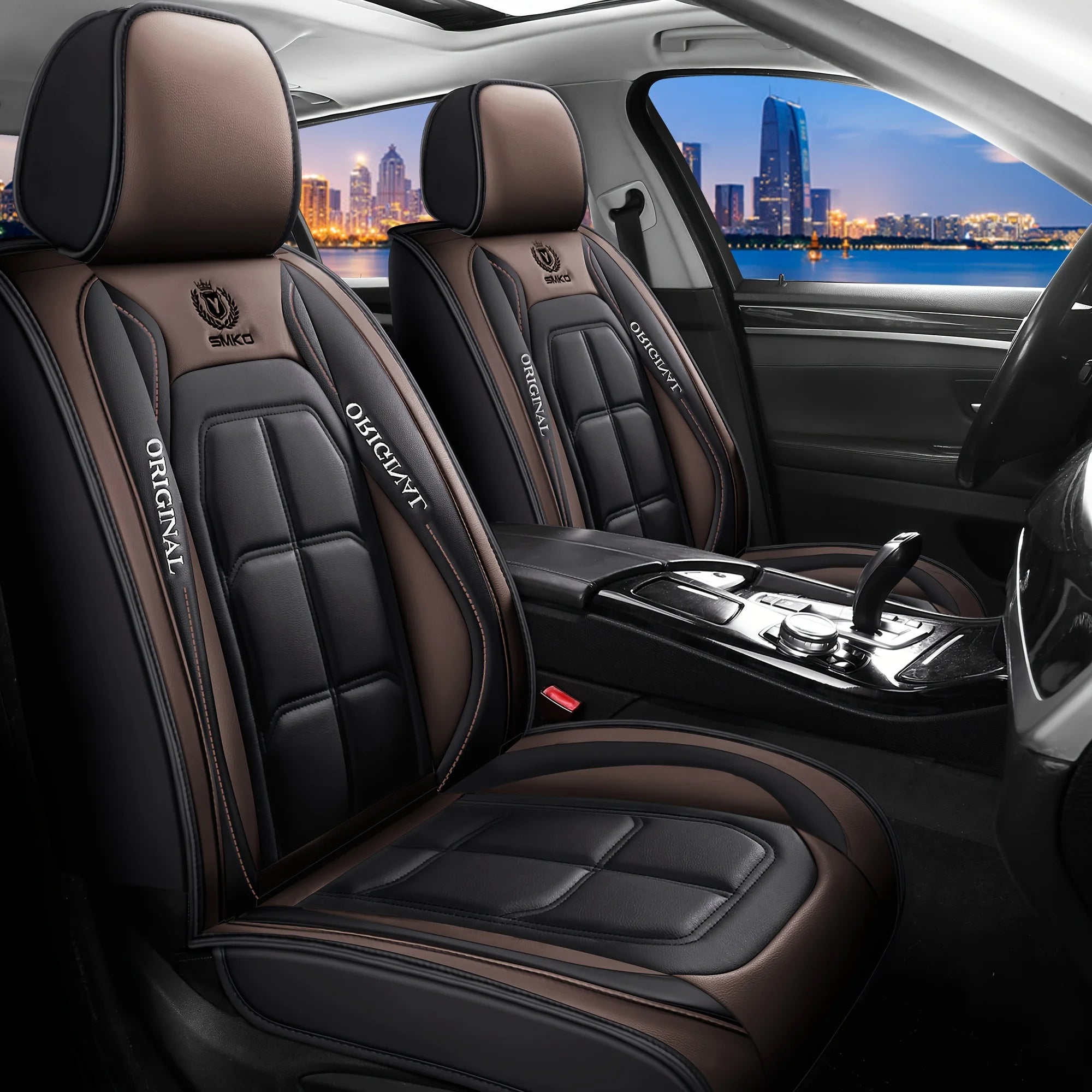 Шкіряний чохол на автомобільне сидіння "Все включено"