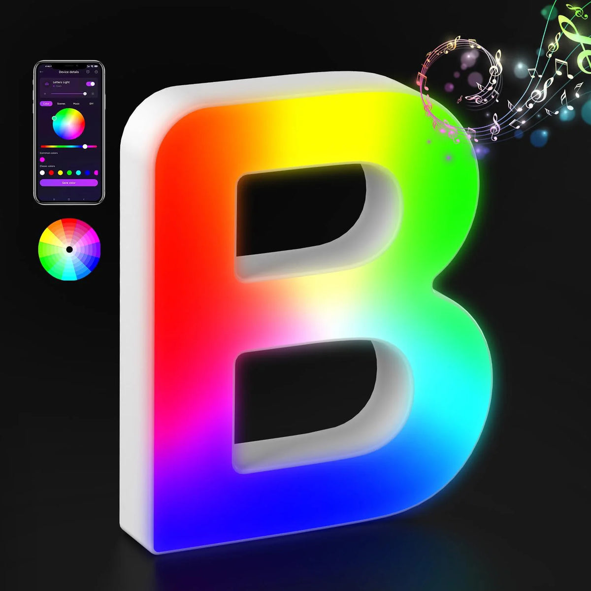 Appstyrt RGB LED-bokstavlampe