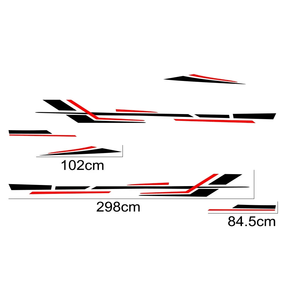 6 Piece Motorhome Stripe Vinyl Stickers for RV, Caravan & Camper Van