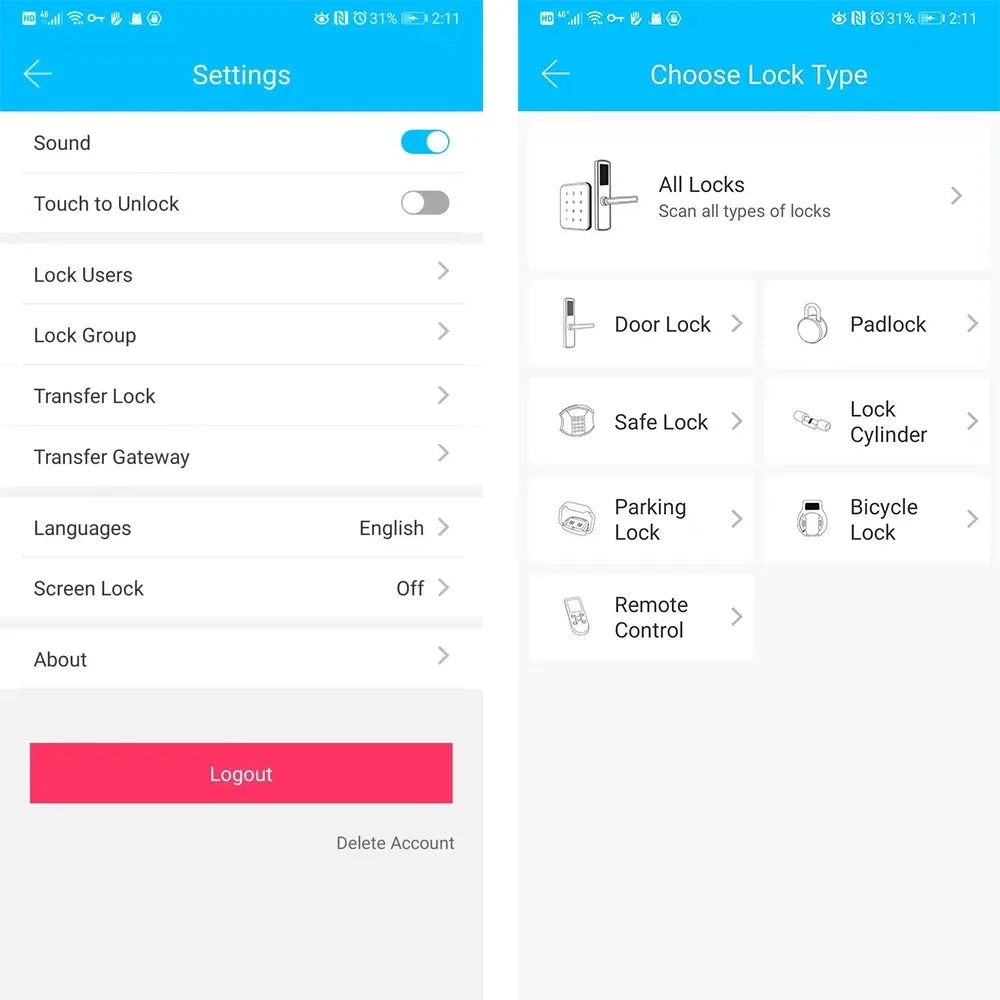 TTlock H3 Fingerprint Door Access Control System