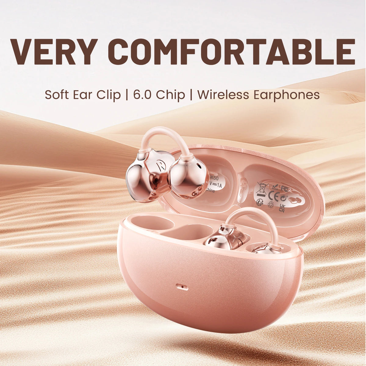 Open Ear Clip Wireless Bluetooth Earbuds with Mic