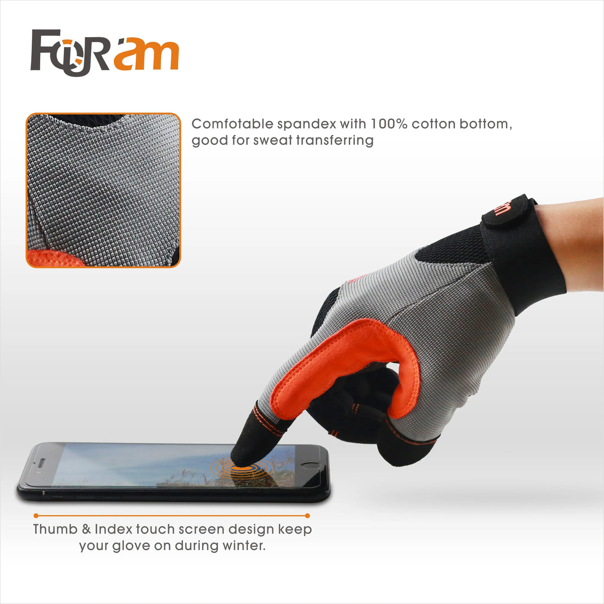 Touchscreen Utility Work Gloves