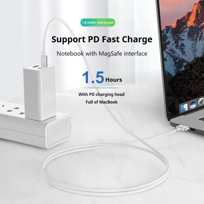 USB-C to MagSafe Cable for MacBook Air/Pro 45W 60W 85W