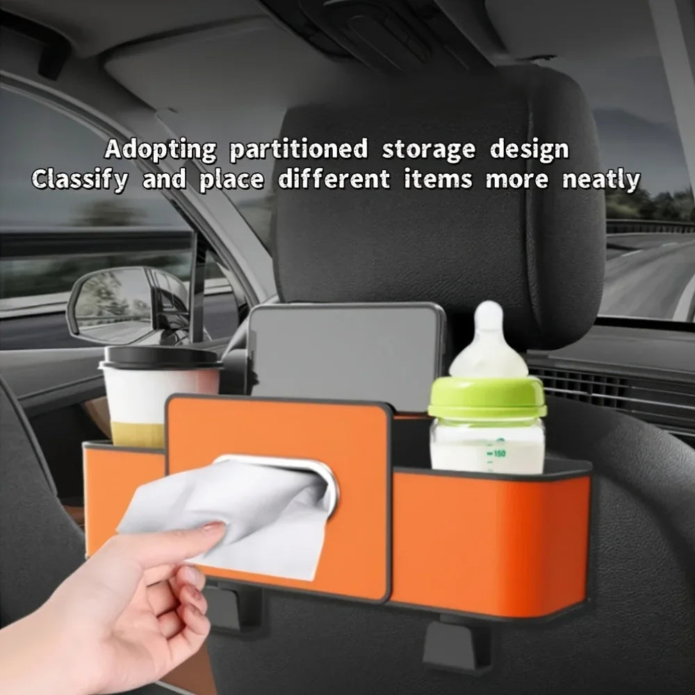 Car Seat-Back Organiser with Tissue Storage