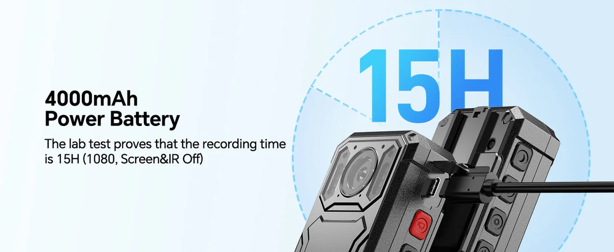 BOBLOV KJ23Pro 2K Body Camera 128GB 4000mAh 15H Night Vision Car Mount Dashcam Security Law Enforcement Outdoor Work