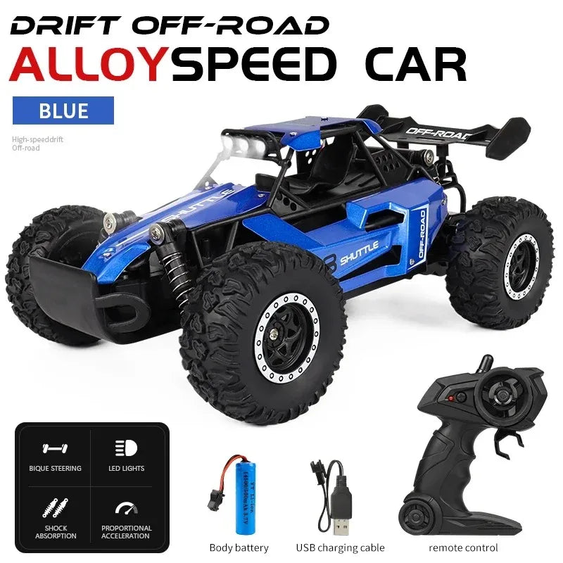 Voiture RC tout-terrain 1:16 avec lumières LED