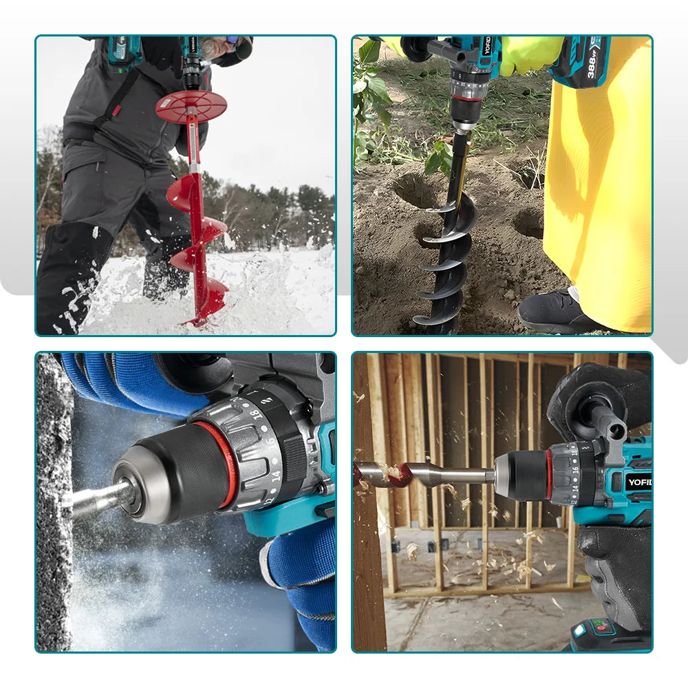 Безщітковий електричний ударний дриль акумуляторний шурупокрут 700N·m