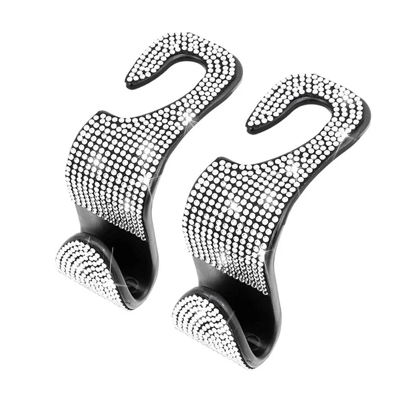 Rhinestone Car Seat Back Hook Hanger for Daily Vehicle Storage