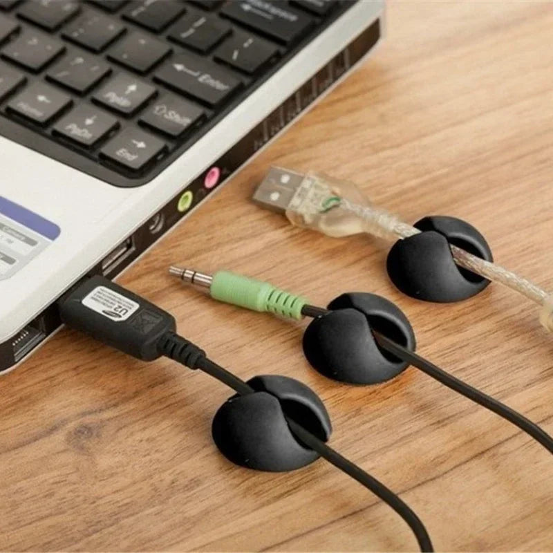 10/20Pcs Cable Clips Winder Silicone Cable Organizer Desktop Wire Storage Charger Cord Holder for Car USB Charging Tablet Wire