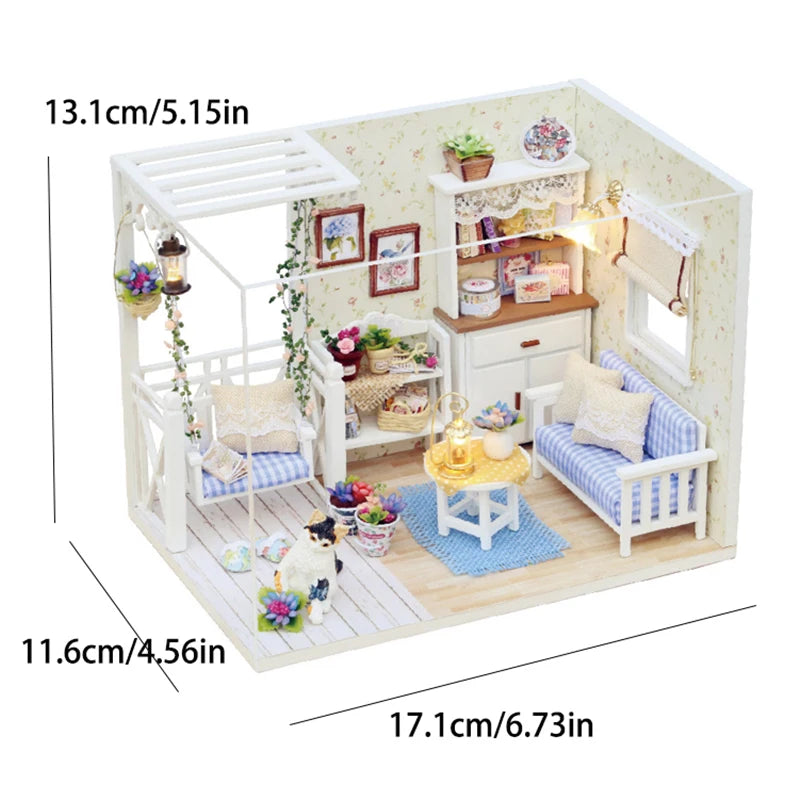 Kit de quarto em miniatura DIY, opções de modelos