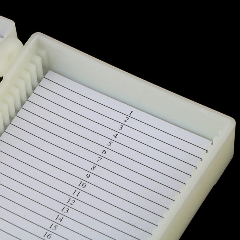 Caixa de armazenamento para slides de microscópio — Opções de capacidade