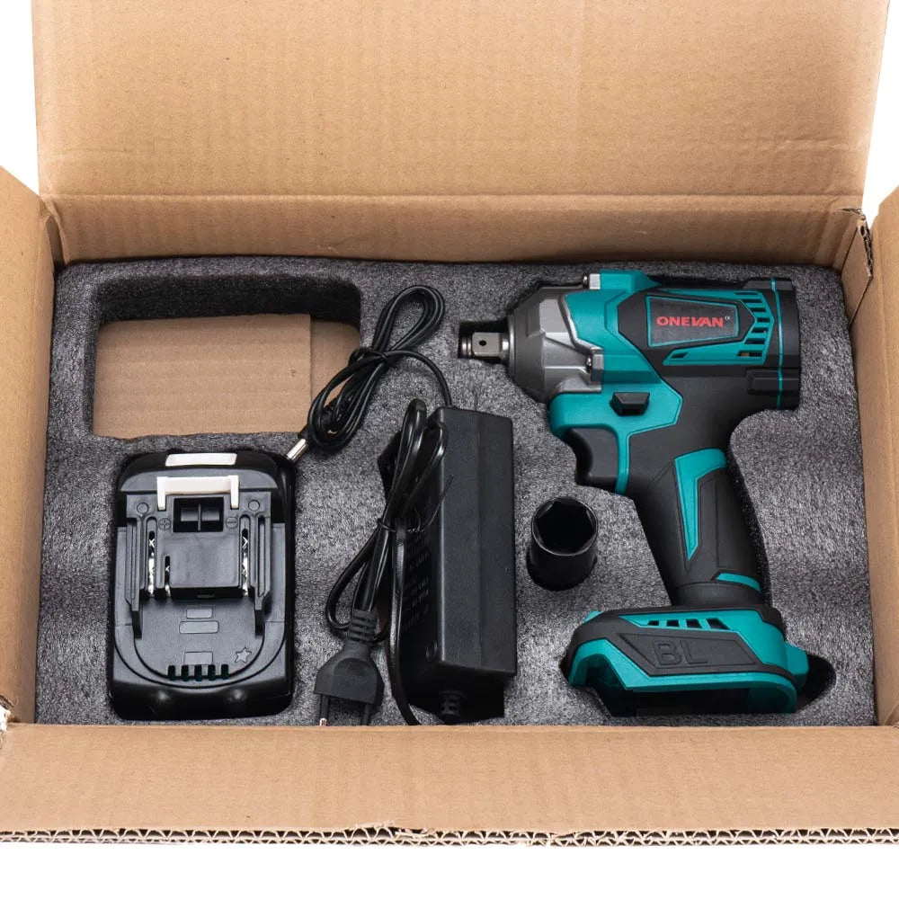 ONEVAN 1200N.m Brushless Electric Impact Wrench 1/2 inch Cordless Electric Screwdriver Drill Tool For Makita 18V Battery Pin - Spy-shop.com