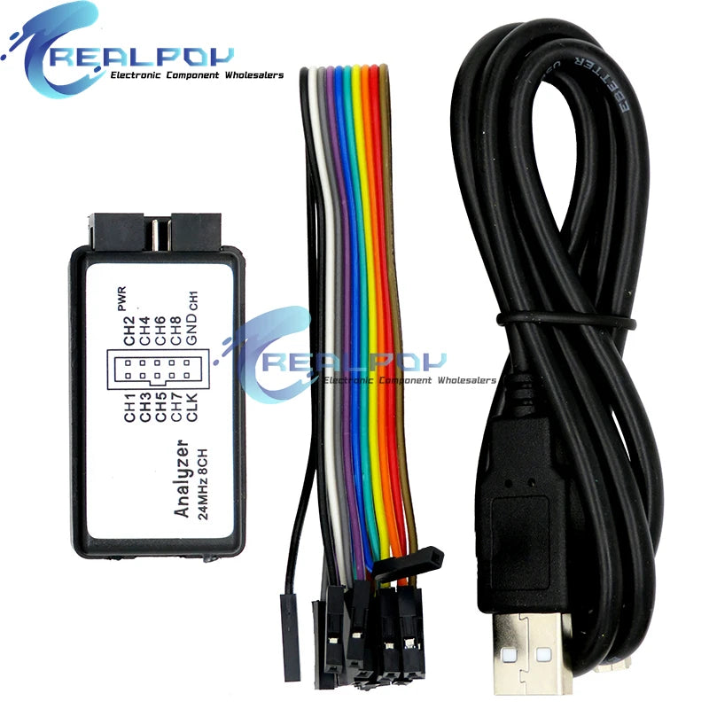 USB Logic Analyzer, Eight Channels, 24 MHz