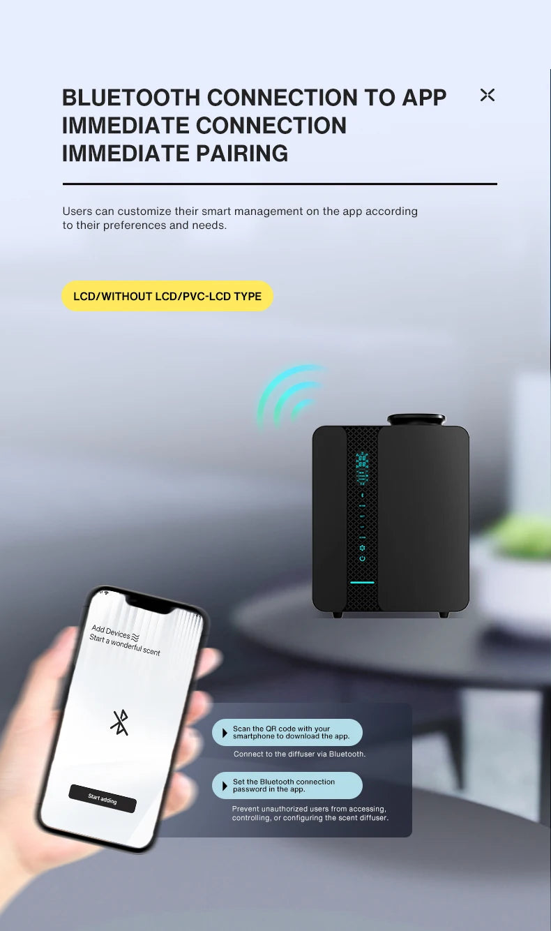 Smart Aroma Diffuser 200ml for Homes and Large Spaces