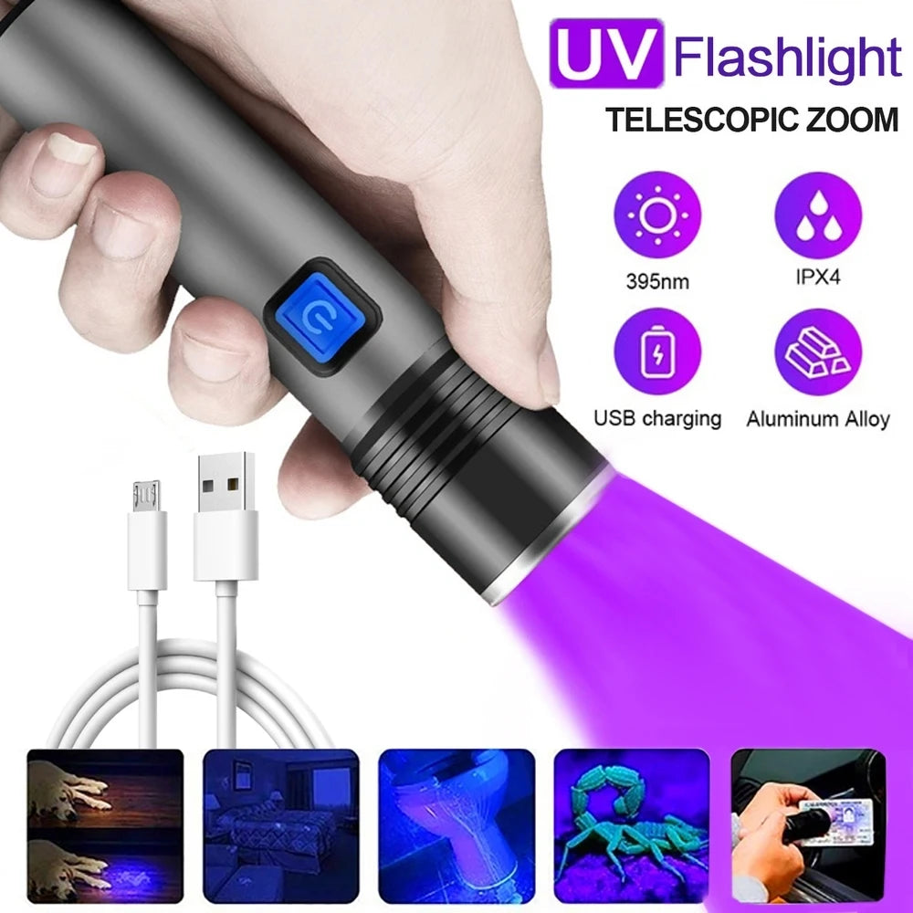 USB Rechargeable Ultraviolet Torch