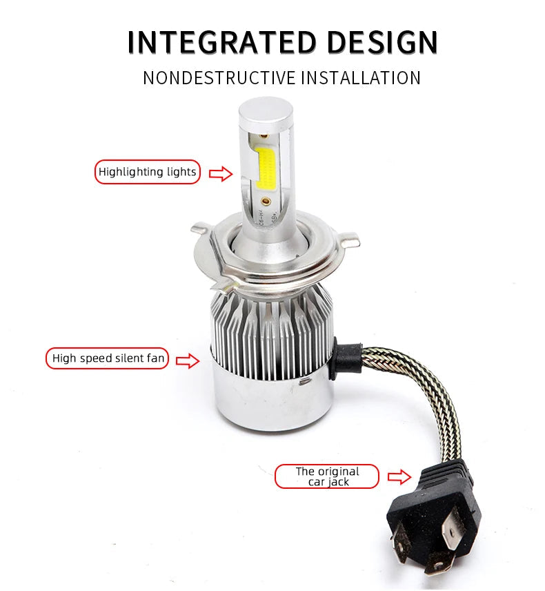 TCYATO12000lm 55W COB CSP chip 6000K Car Led headlights 9005 H7 H11LED light