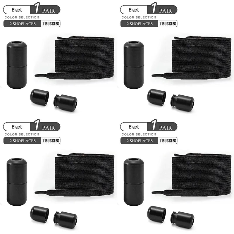 1Pair/2Pairs/4Pairs No Tie Shoe Laces Colorful Buckle Shoelaces Pearl Light Colorful Fashion Without Ties Elastic Laces Sneaker