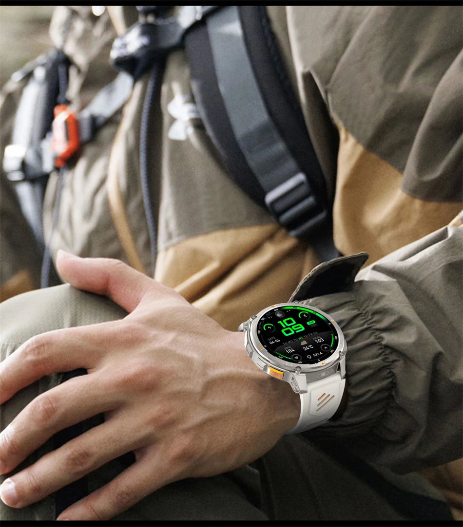 Smartwatch con chiamata Bluetooth all'aperto con bussola e GPS collegato al telefono